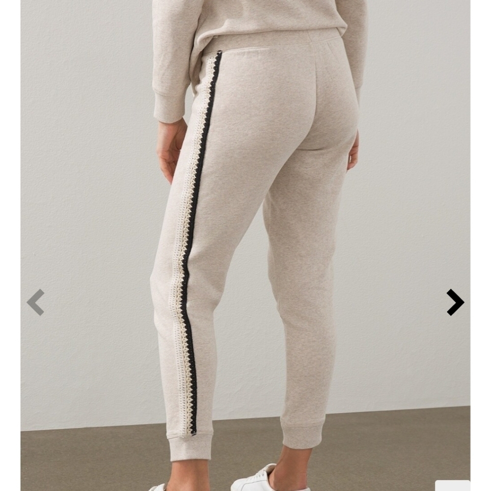Chicos French Terry Crochet Trim Joggers - Picture 1 of 8